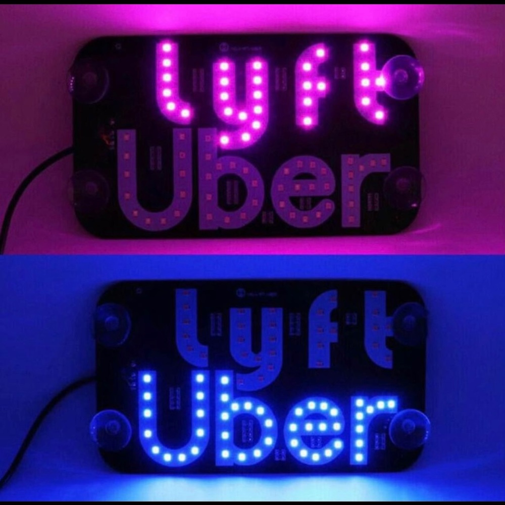 Lyft pink sign light